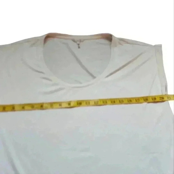 Esqualo T-Shirt Turn Up Sleeve Light Sand Beige Modal Soft Relaxed Women's XL - Picture 12 of 13